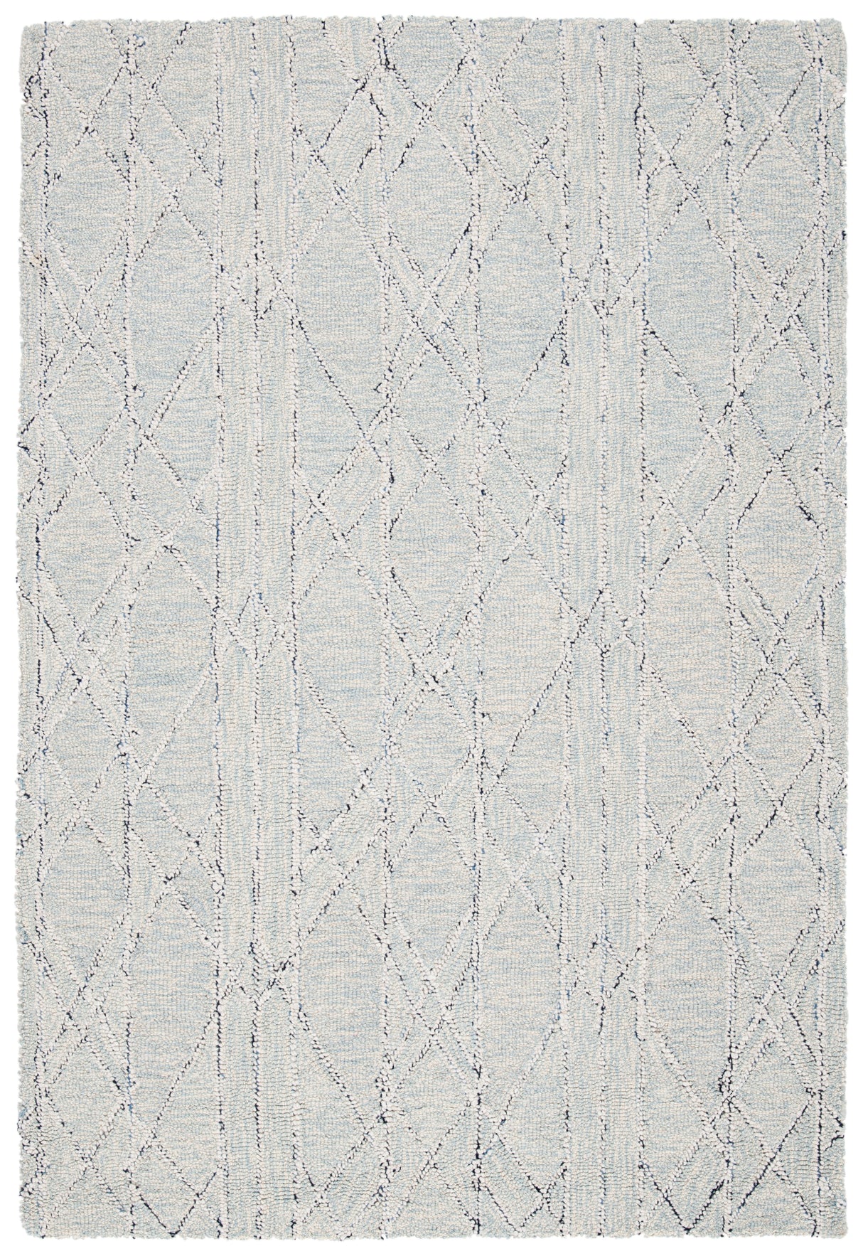 Safavieh Micro-Loop Mlp172A Ivory/Light Blue Rugs.