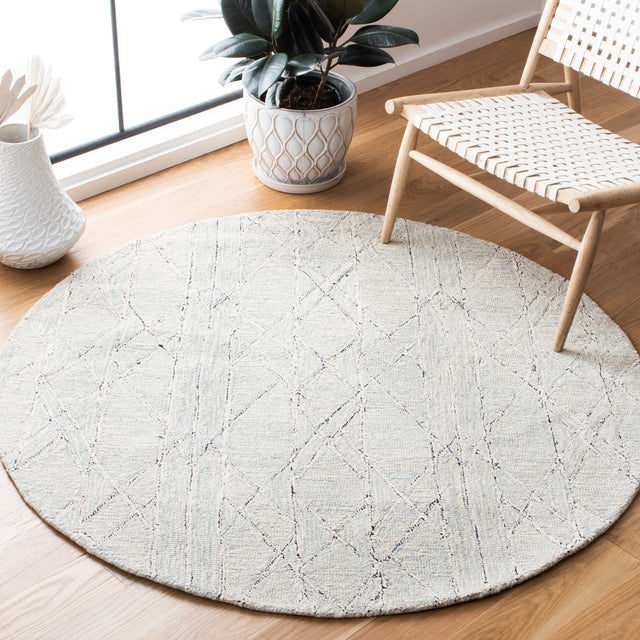 Safavieh Micro-Loop Mlp172A Ivory/Light Blue Area Rug