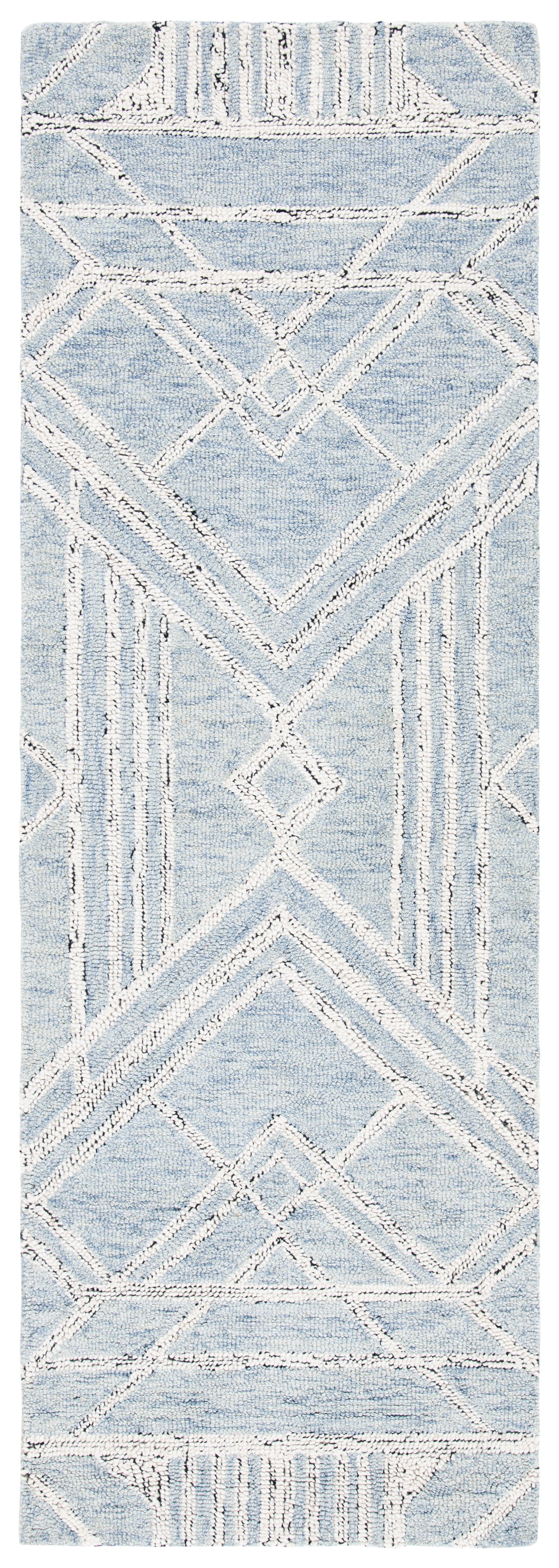Safavieh Micro-Loop Mlp173M Light Blue/Ivory Rugs.