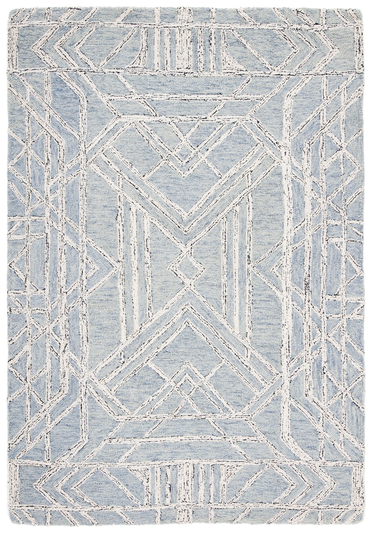 Safavieh Micro-Loop Mlp173M Light Blue/Ivory Rugs.