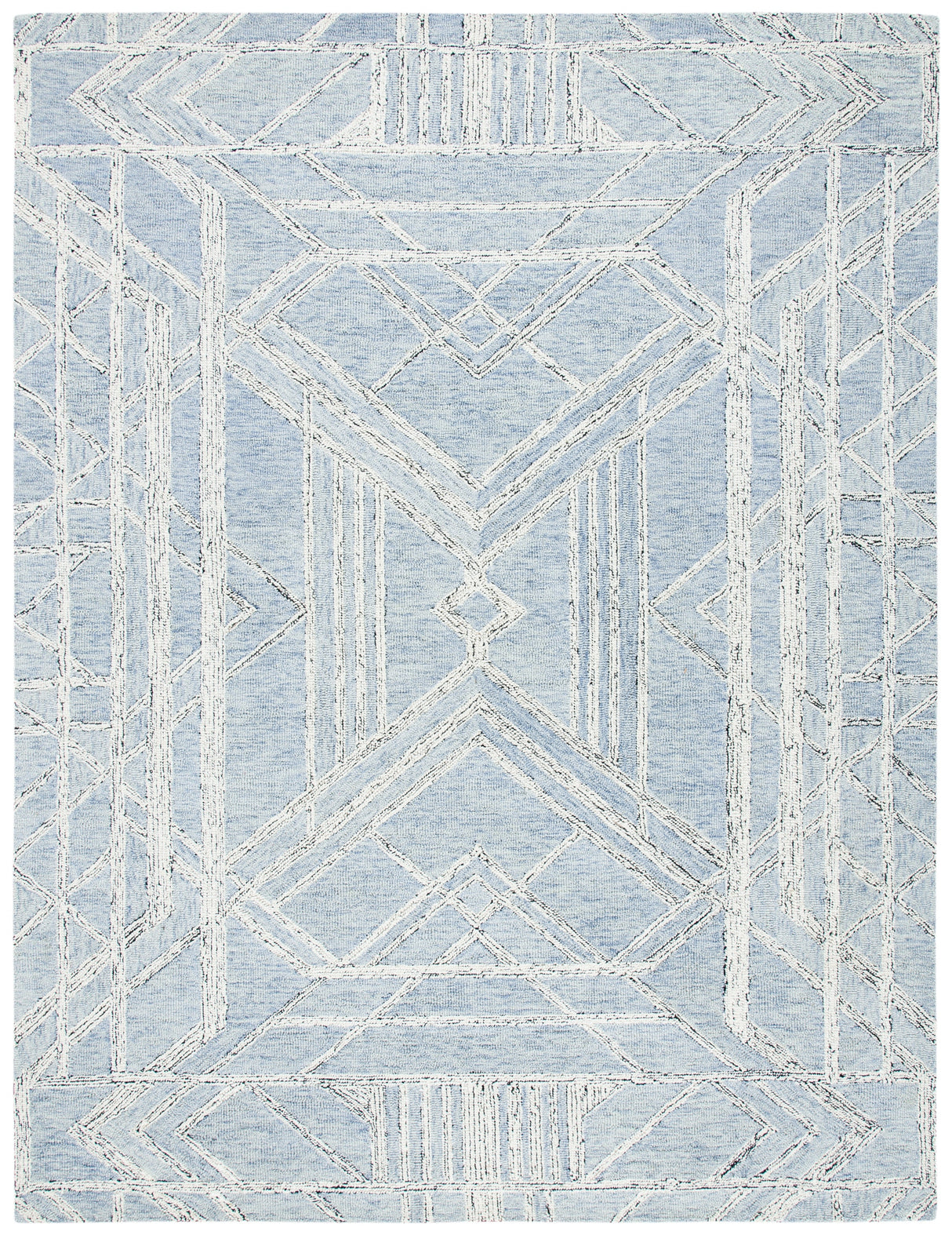 Safavieh Micro-Loop Mlp173M Light Blue/Ivory Rugs.