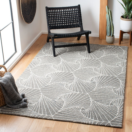 Safavieh Micro-Loop Mlp174F Grey/Ivory Area Rug