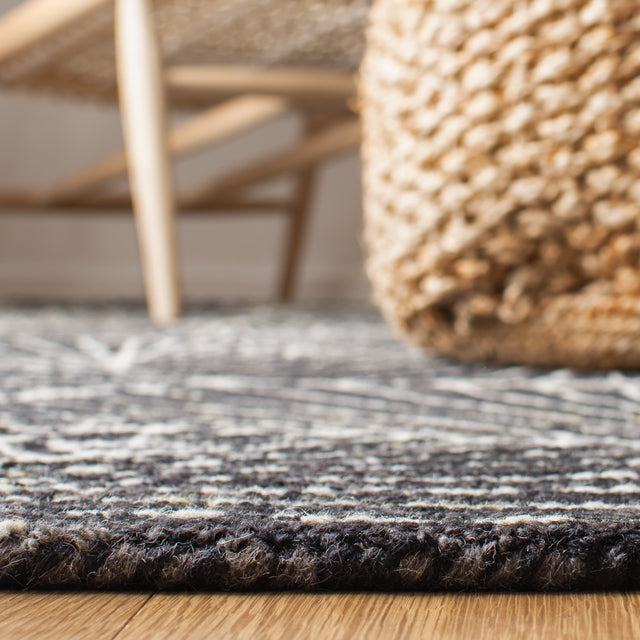 Safavieh Micro-Loop Mlp174H Charcoal/Ivory Rugs.