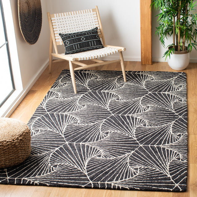 Safavieh Micro-Loop Mlp174H Charcoal/Ivory Rugs.