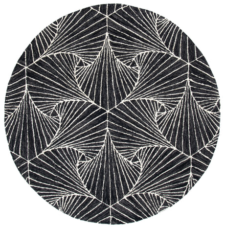 Safavieh Micro-Loop Mlp174H Charcoal/Ivory Area Rug