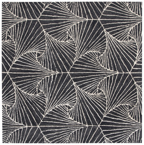 Safavieh Micro-Loop Mlp174H Charcoal/Ivory Area Rug