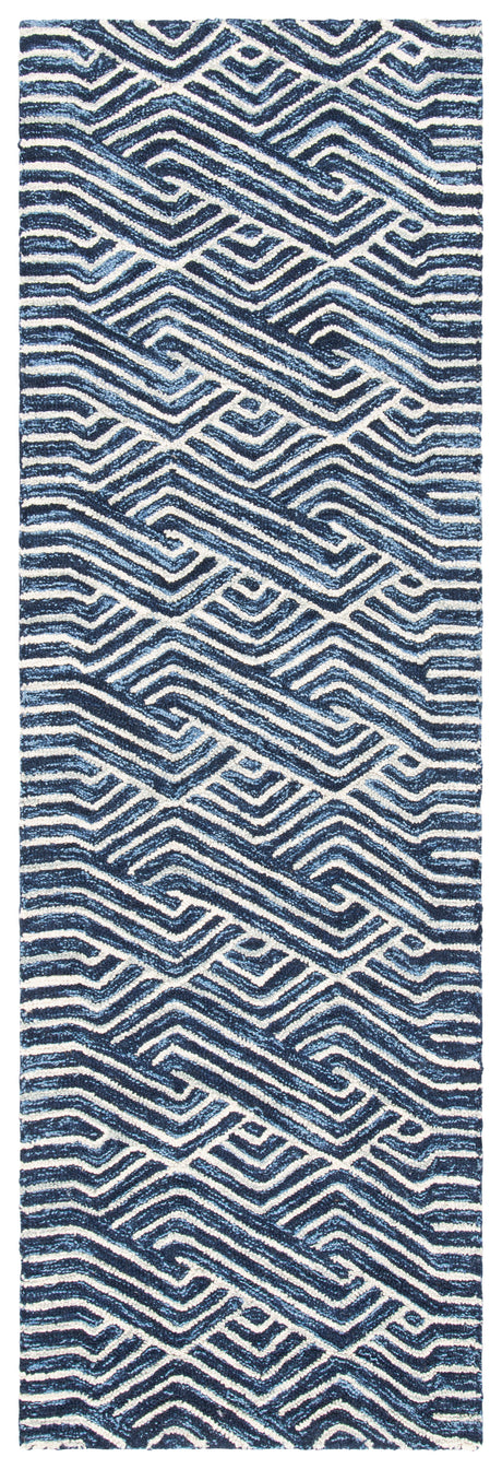 Safavieh Micro-Loop Mlp175M Dark Blue/Ivory Rugs.