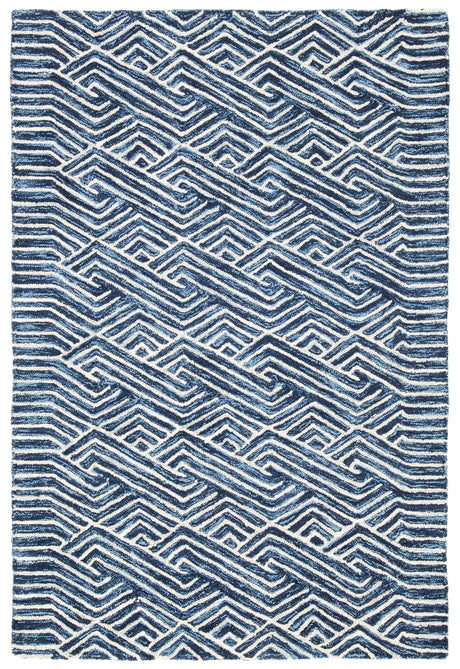 Safavieh Micro-Loop Mlp175M Dark Blue/Ivory Rugs.