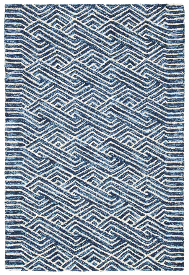 Safavieh Micro-Loop Mlp175M Dark Blue/Ivory Rugs.