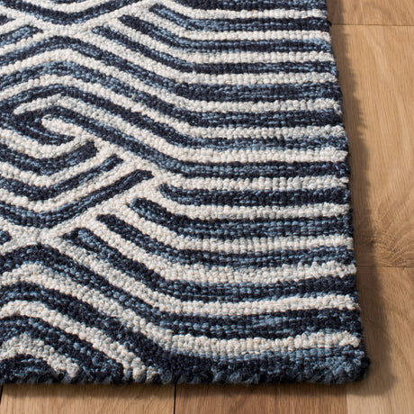 Safavieh Micro-Loop Mlp175M Dark Blue/Ivory Rugs.