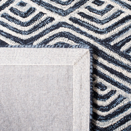 Safavieh Micro-Loop Mlp175M Dark Blue/Ivory Rugs.