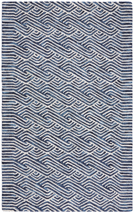 Safavieh Micro-Loop Mlp175M Dark Blue/Ivory Rugs.