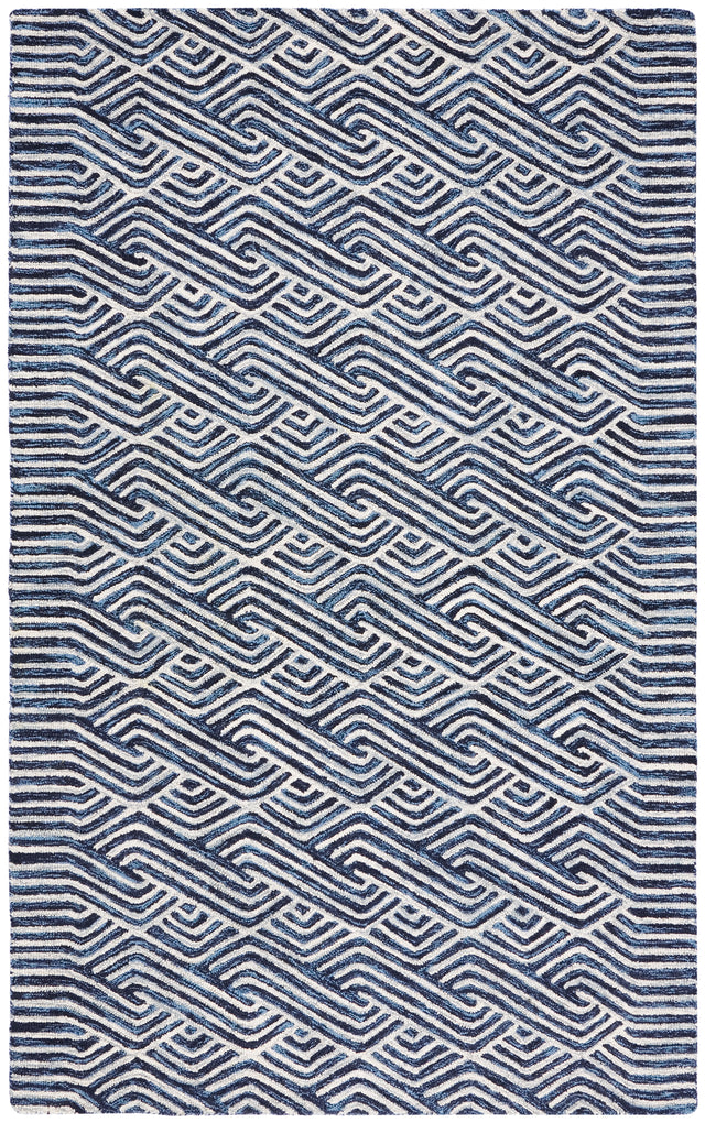 Safavieh Micro-Loop Mlp175M Dark Blue/Ivory Rugs.