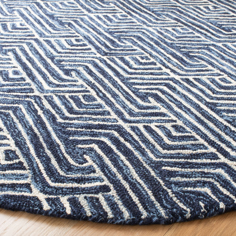 Safavieh Micro-Loop Mlp175M Dark Blue/Ivory Rugs.