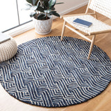Safavieh Micro-Loop Mlp175M Dark Blue/Ivory Rugs.
