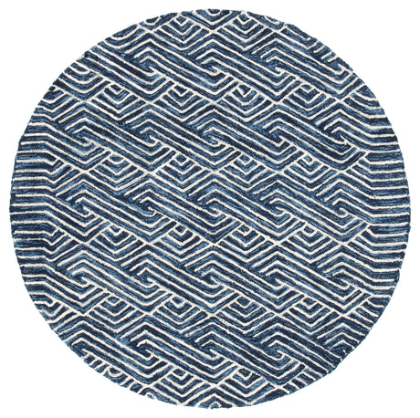 Safavieh Micro-Loop Mlp175M Dark Blue/Ivory Rugs.