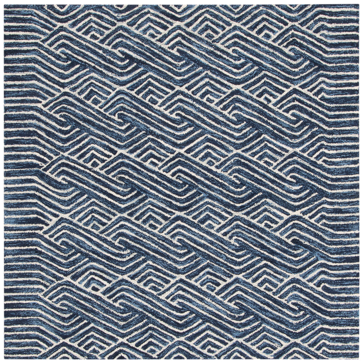 Safavieh Micro-Loop Mlp175M Dark Blue/Ivory Rugs.