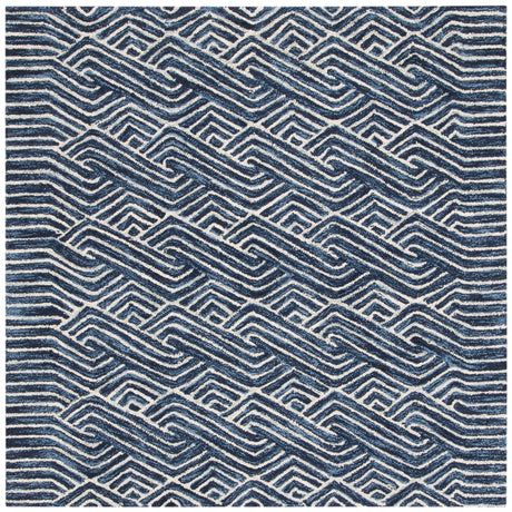 Safavieh Micro-Loop Mlp175M Dark Blue/Ivory Rugs.