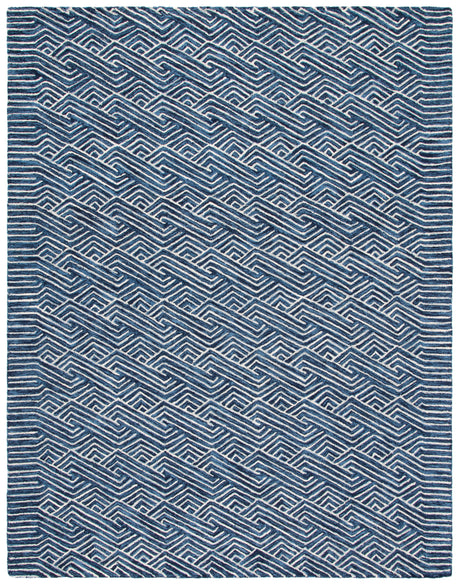 Safavieh Micro-Loop Mlp175M Dark Blue/Ivory Rugs.