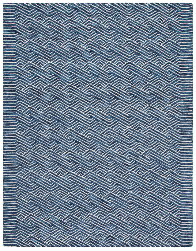 Safavieh Micro-Loop Mlp175M Dark Blue/Ivory Rugs.