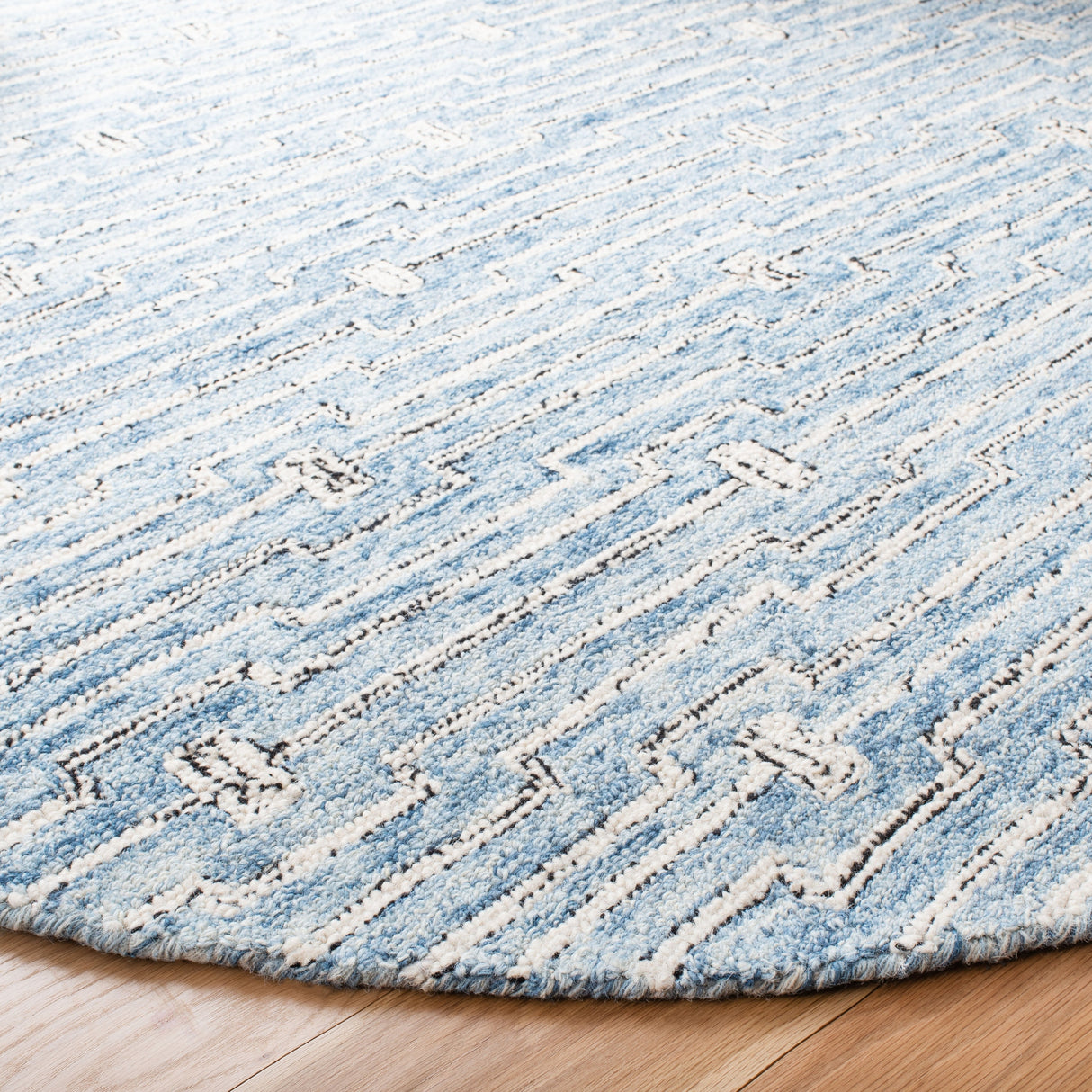 Safavieh Micro-Loop Mlp178M Light Blue/Ivory Rugs.