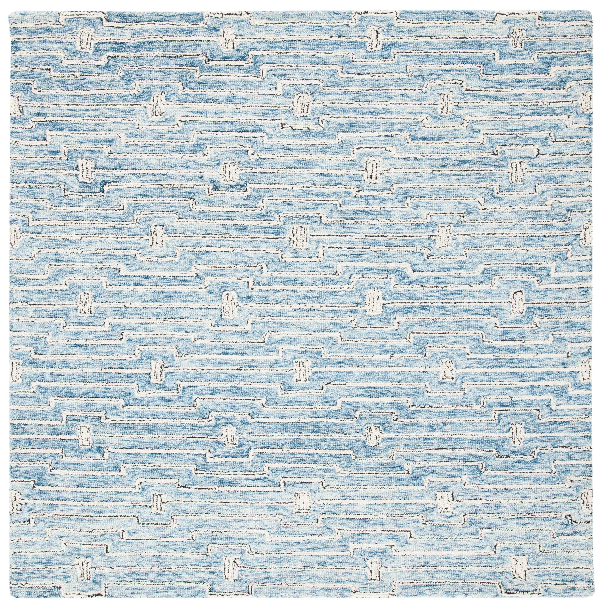 Safavieh Micro-Loop Mlp178M Light Blue/Ivory Area Rug