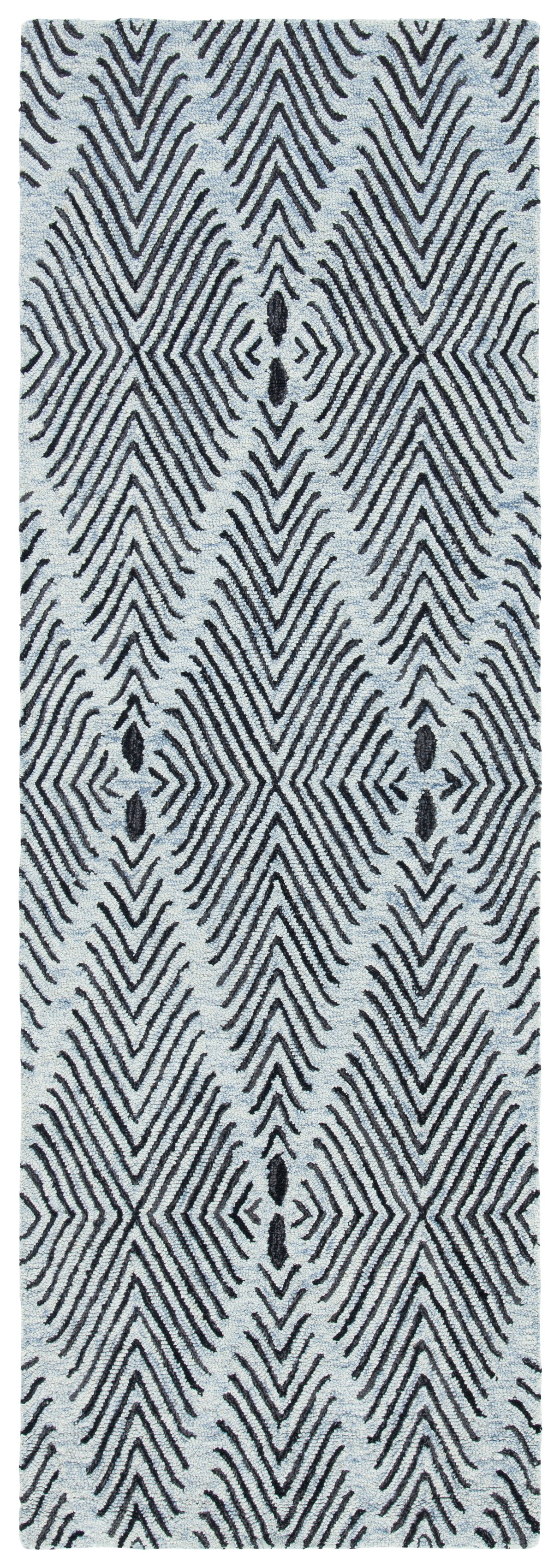 Safavieh Micro-Loop Mlp179M Light Blue/Charcoal Rugs.