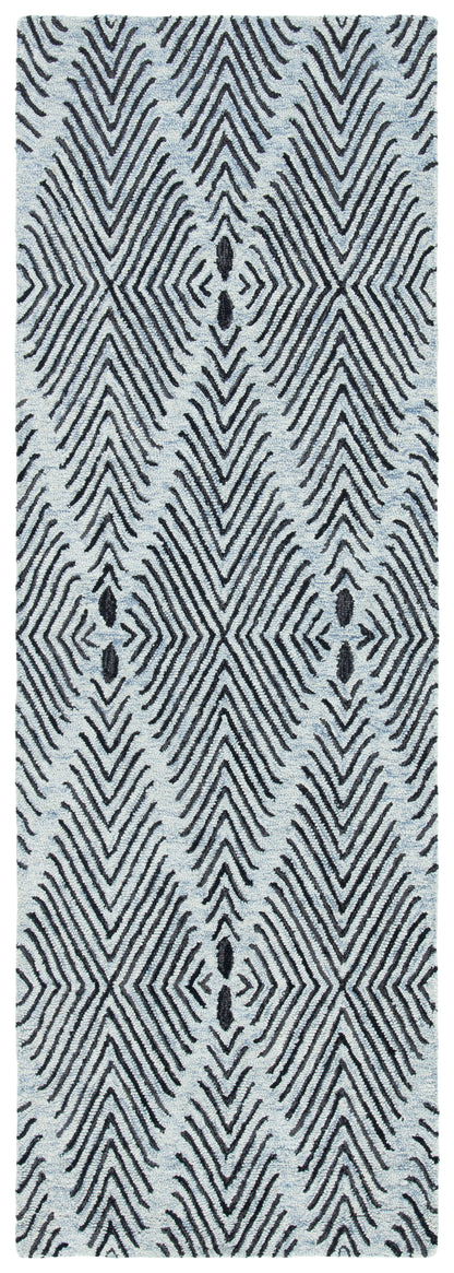 Safavieh Micro-Loop Mlp179M Light Blue/Charcoal Area Rug