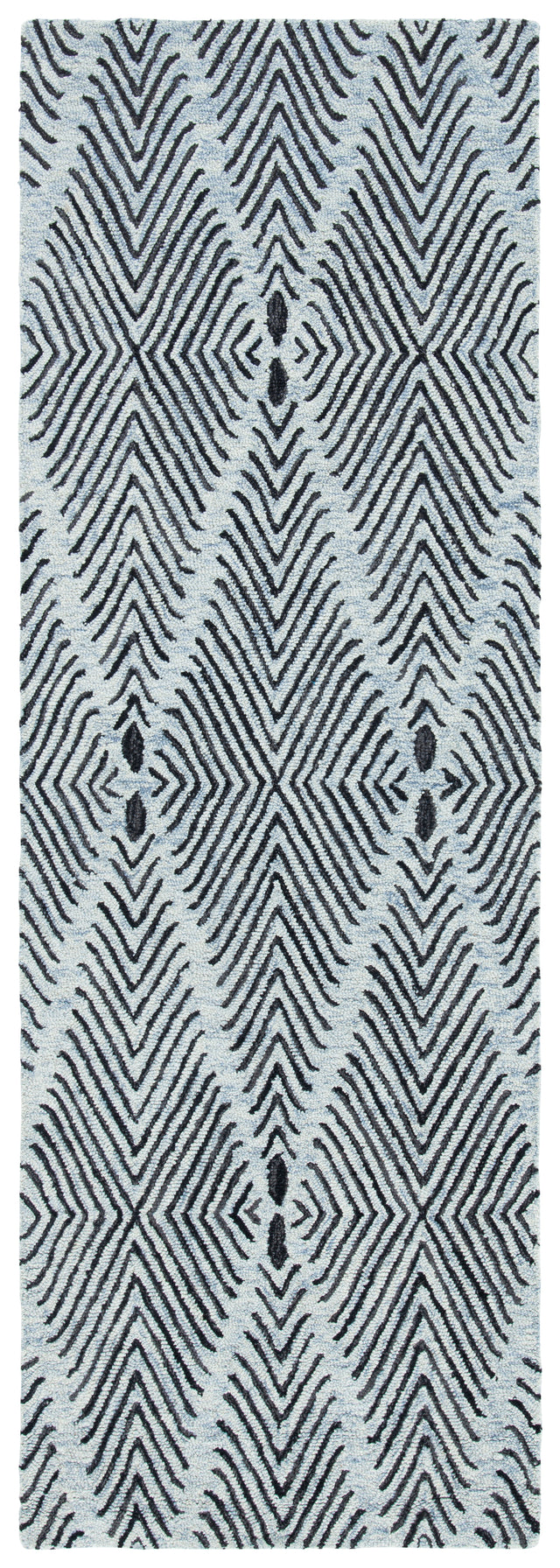 Safavieh Micro-Loop Mlp179M Light Blue/Charcoal Rugs.