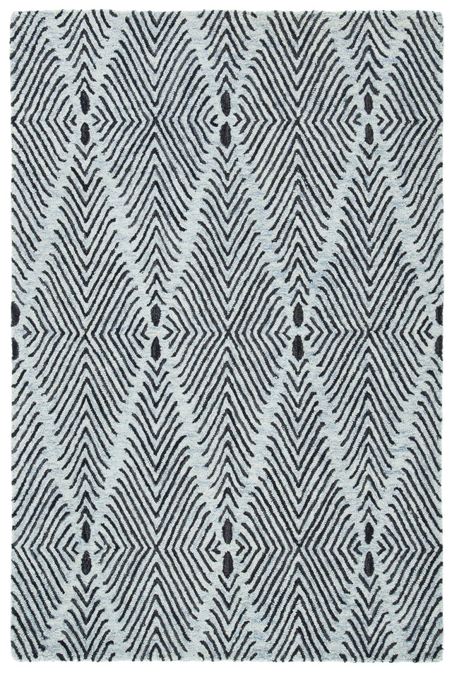 Safavieh Micro-Loop Mlp179M Light Blue/Charcoal Rugs.