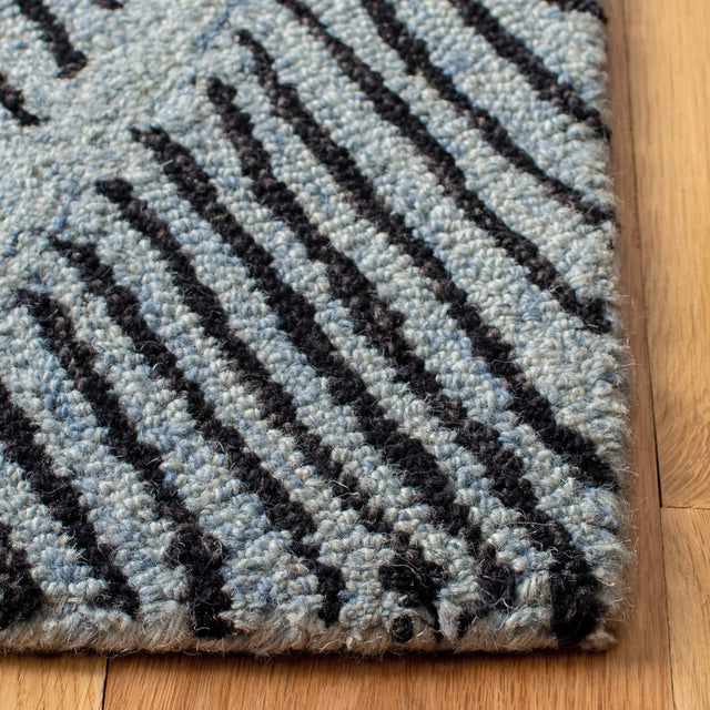 Safavieh Micro-Loop Mlp179M Light Blue/Charcoal Rugs.