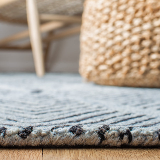 Safavieh Micro-Loop Mlp179M Light Blue/Charcoal Rugs.