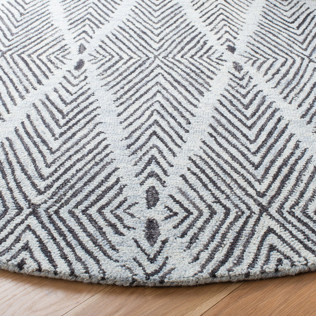 Safavieh Micro-Loop Mlp179M Light Blue/Charcoal Rugs.