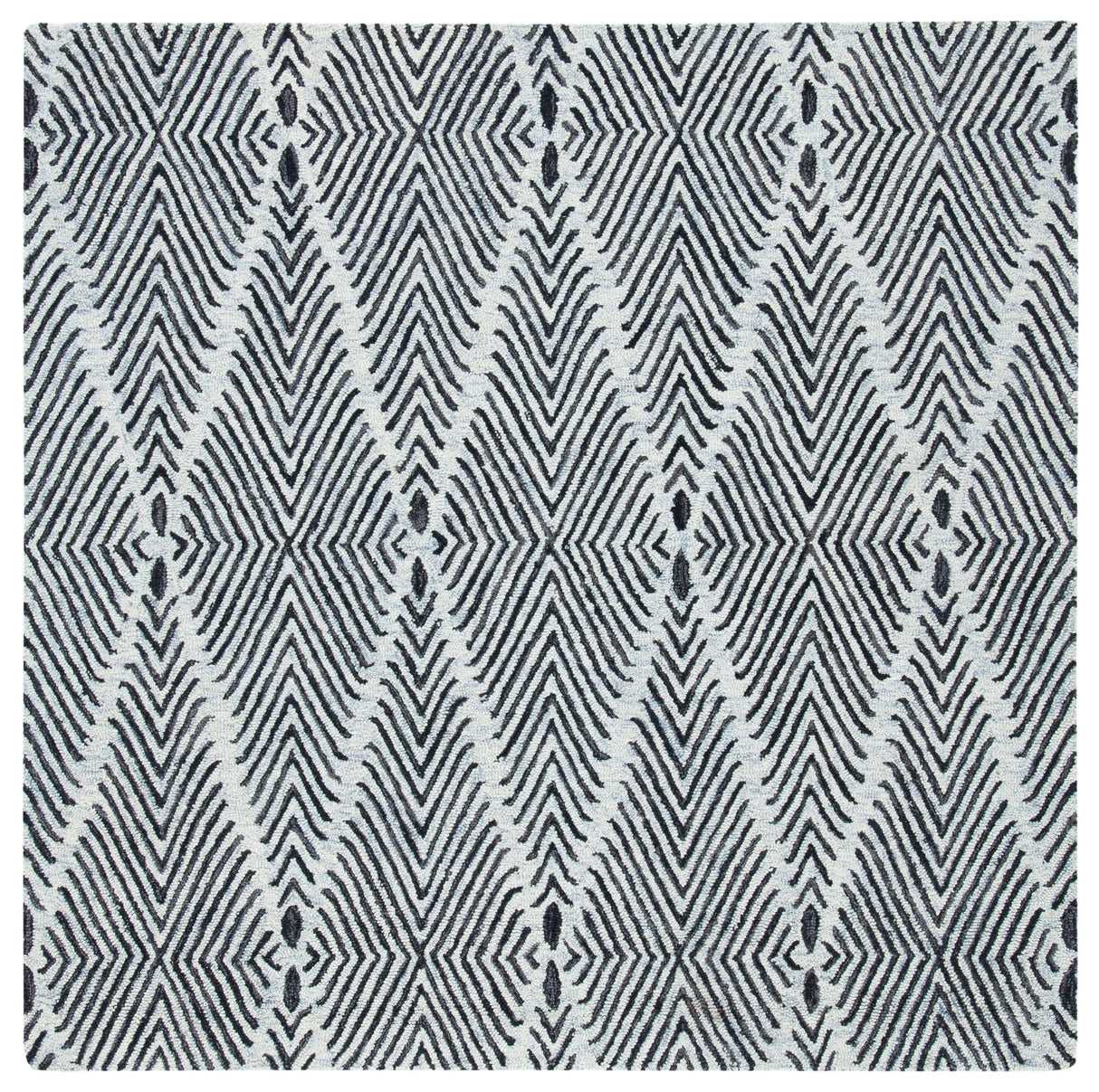 Safavieh Micro-Loop Mlp179M Light Blue/Charcoal Rugs.