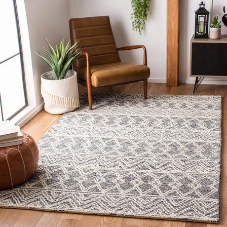 Safavieh Micro-Loop Mlp203A Ivory/Black Area Rug