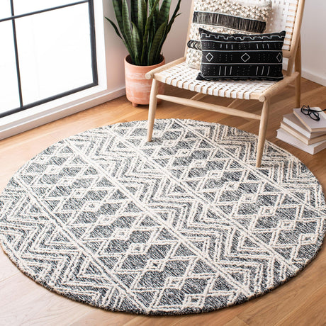 Safavieh Micro-Loop Mlp203A Ivory/Black Area Rug