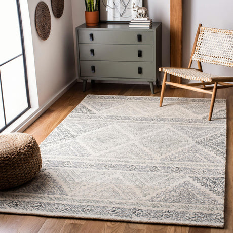 Safavieh Micro-Loop Mlp206A Ivory/Grey Area Rug