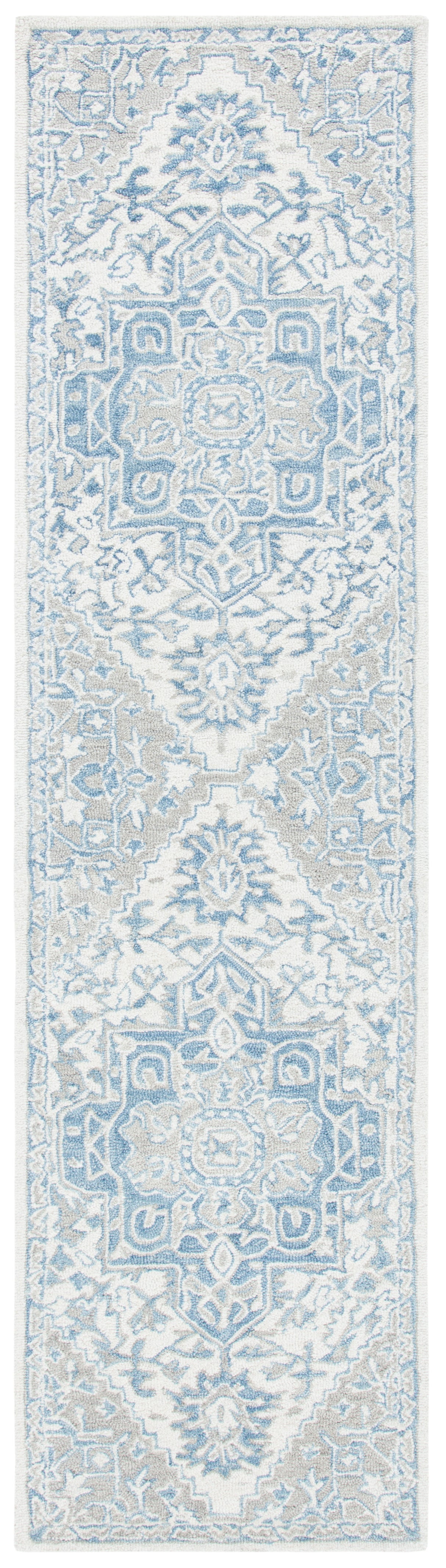 Safavieh Micro-Loop Mlp213M Ivory/Blue Rugs.