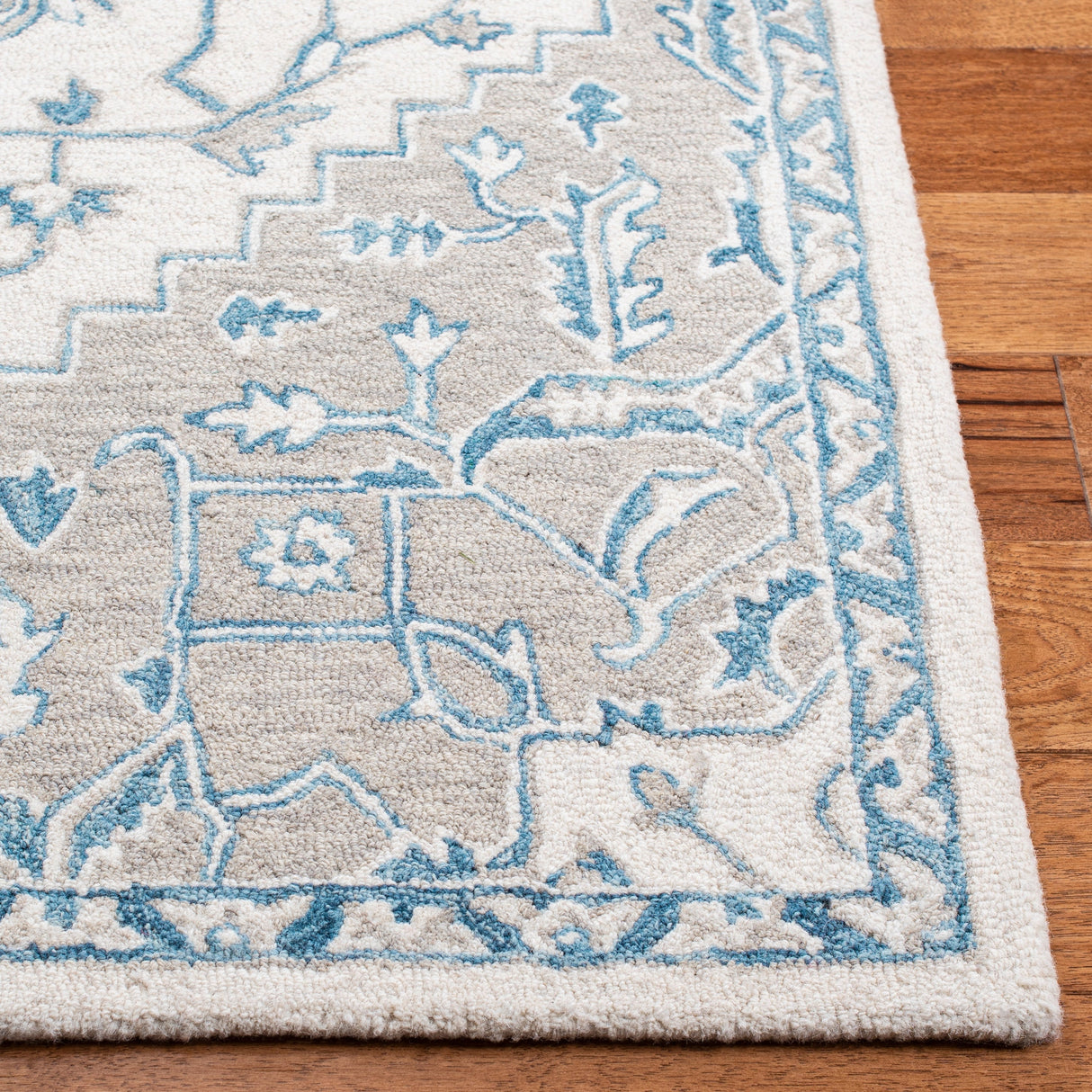 Safavieh Micro-Loop Mlp213M Ivory/Blue Rugs.