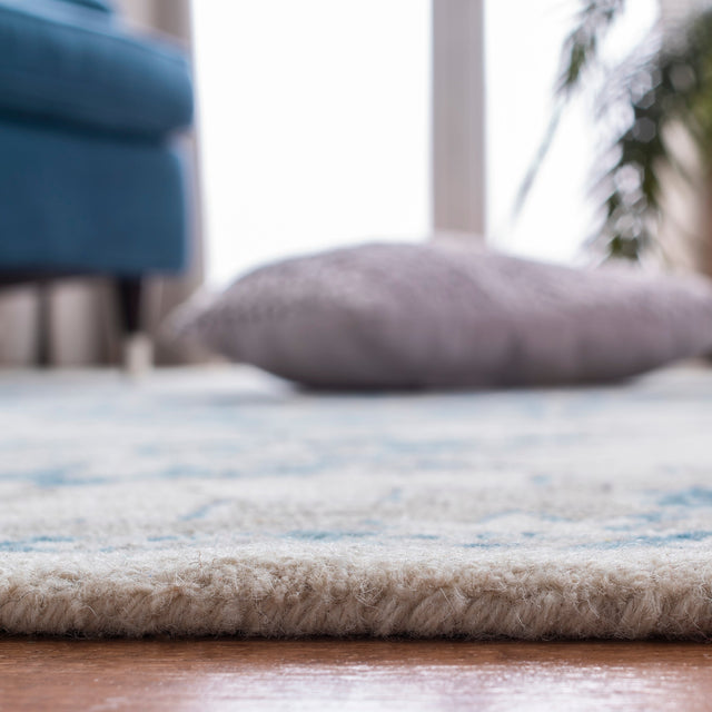 Safavieh Micro-Loop Mlp213M Ivory/Blue Rugs.