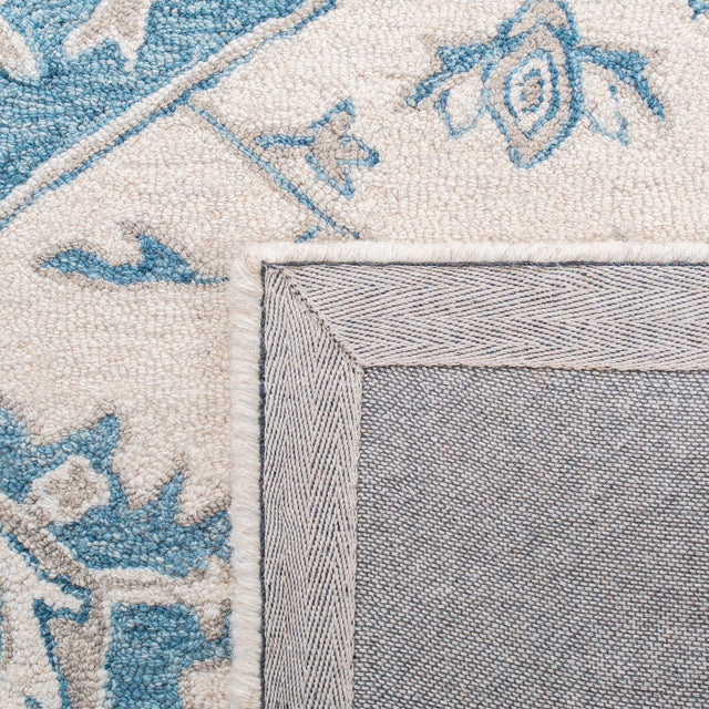 Safavieh Micro-Loop Mlp213M Ivory/Blue Rugs.