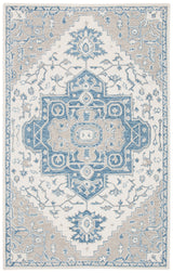Safavieh Micro-Loop Mlp213M Ivory/Blue Rugs.