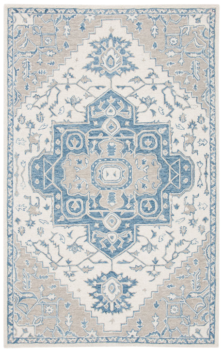 Safavieh Micro-Loop Mlp213M Ivory/Blue Area Rug