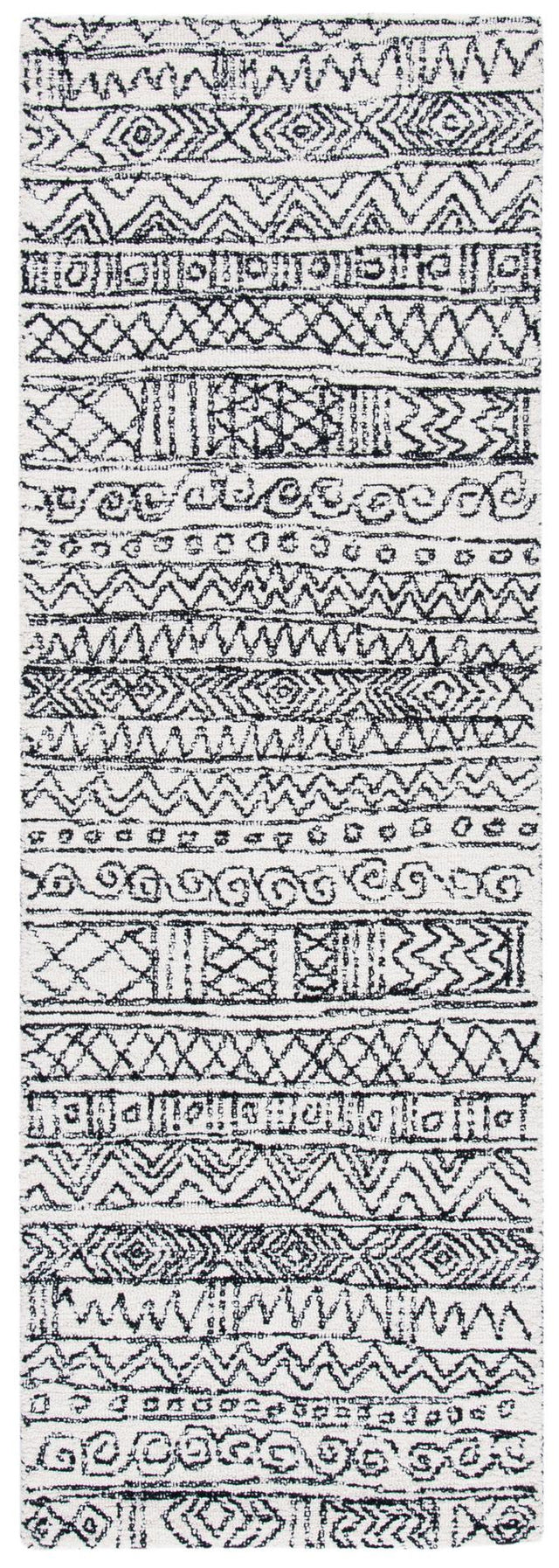 Safavieh Micro-Loop Mlp228A Ivory/Black Rugs.
