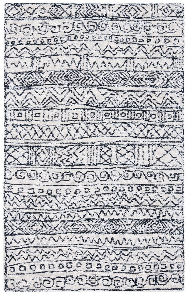 Safavieh Micro-Loop Mlp228A Ivory/Black Rugs.