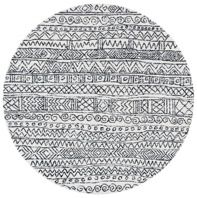 Safavieh Micro-Loop Mlp228A Ivory/Black Rugs.
