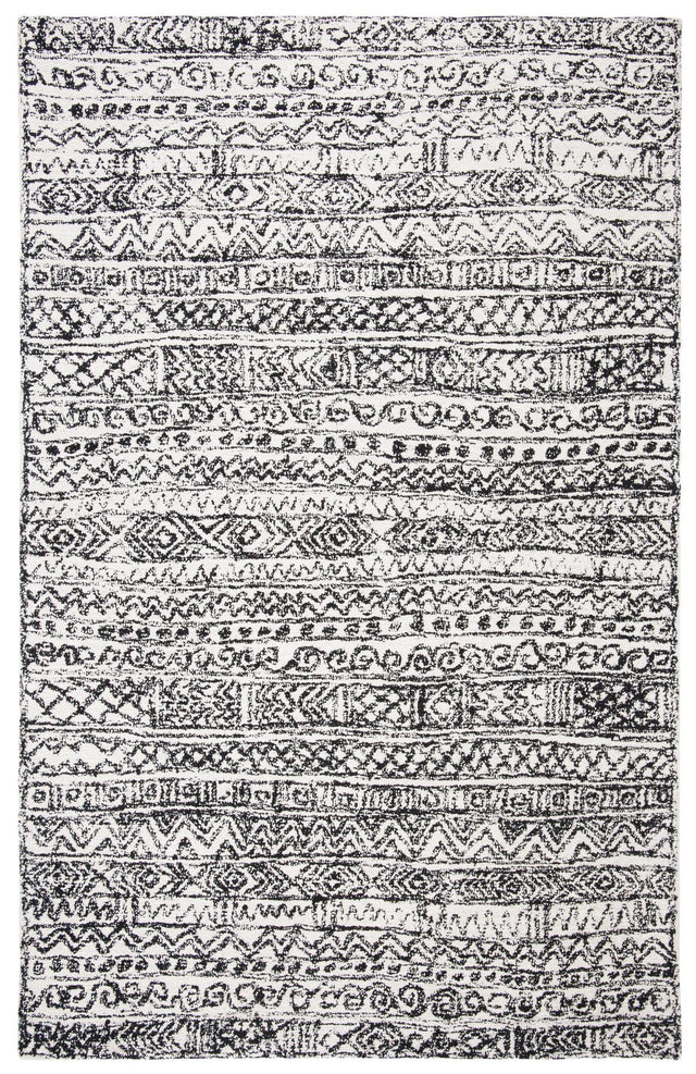 Safavieh Micro-Loop Mlp228A Ivory/Black Rugs.