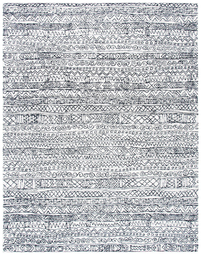 Safavieh Micro-Loop Mlp228A Ivory/Black Rugs.