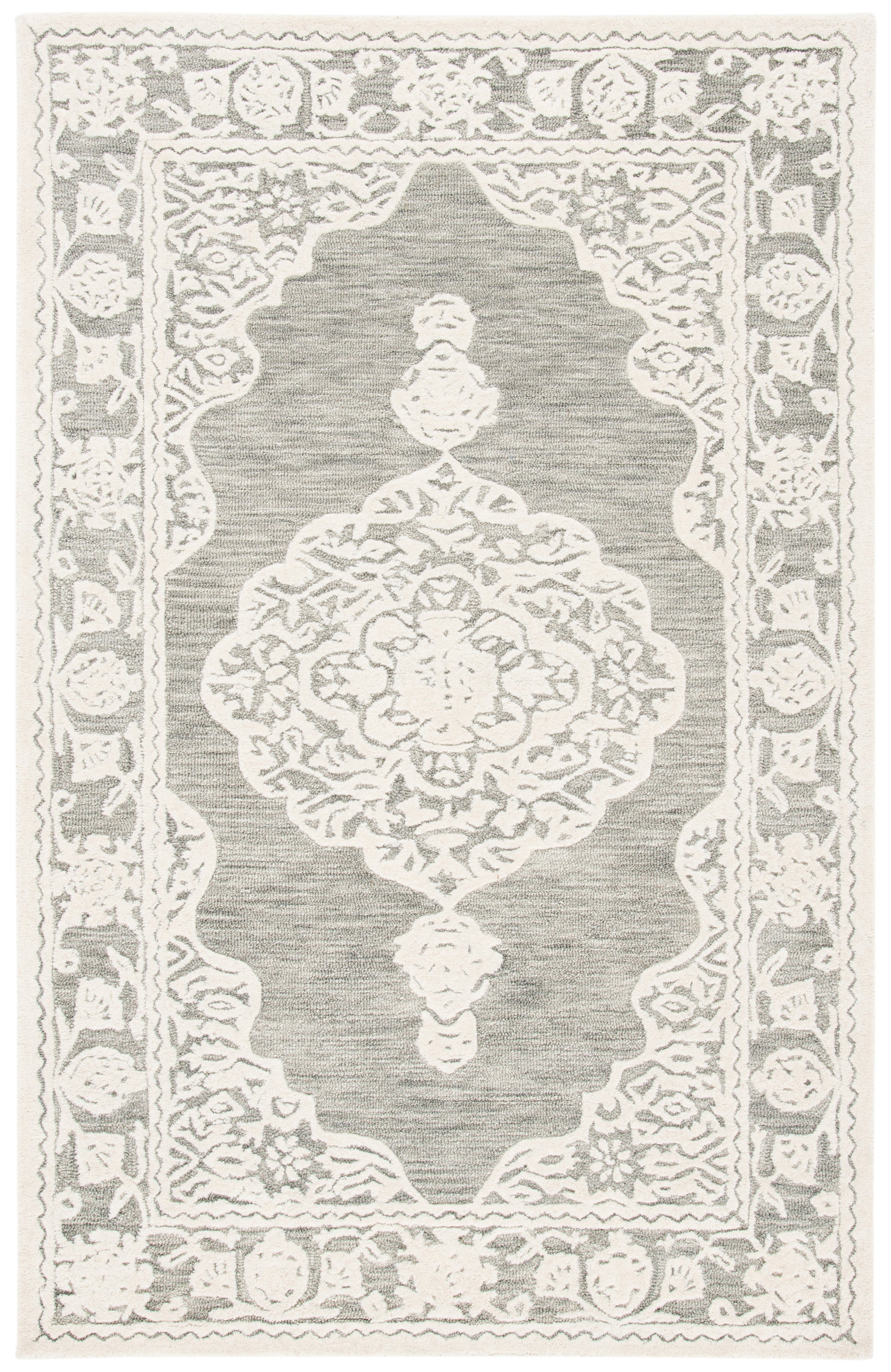 Safavieh Micro-Loop Mlp275F Grey/Ivory Area Rug