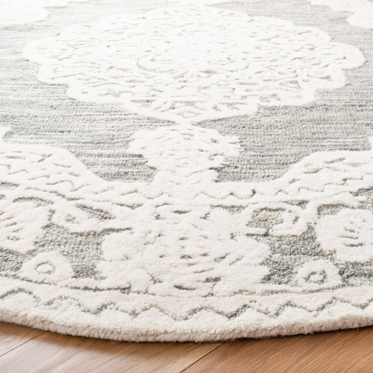 Safavieh Micro-Loop Mlp275F Grey/Ivory Rugs.